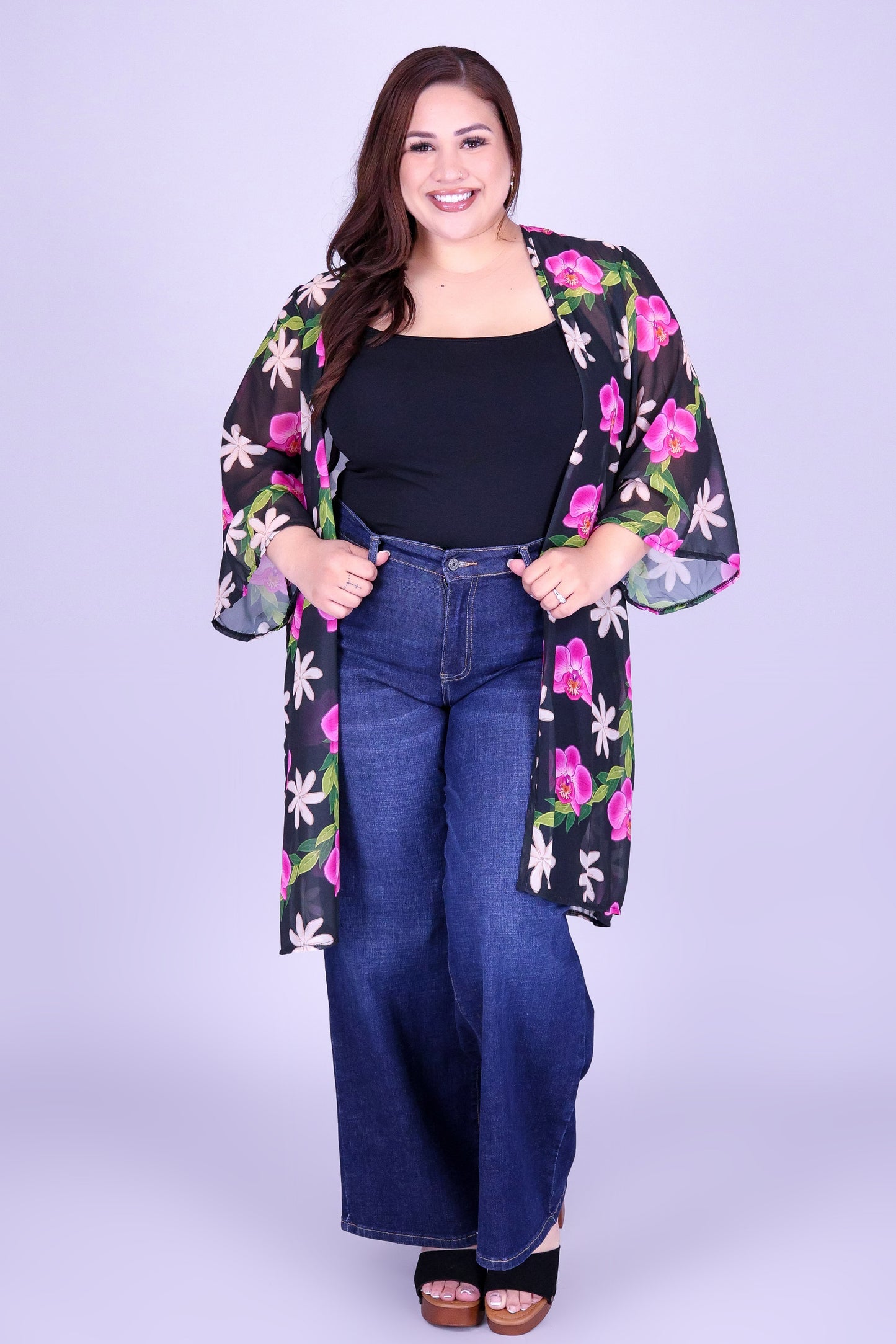 ORCHID TIARE CHIFFON CARDIGAN