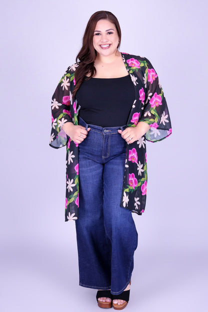 ORCHID TIARE CHIFFON CARDIGAN