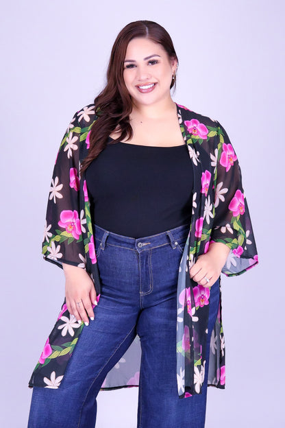 ORCHID TIARE CHIFFON CARDIGAN
