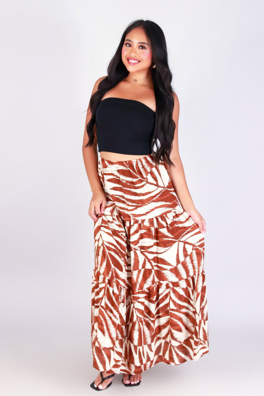 WATERCOLOR PARADISE MAXI SKIRT