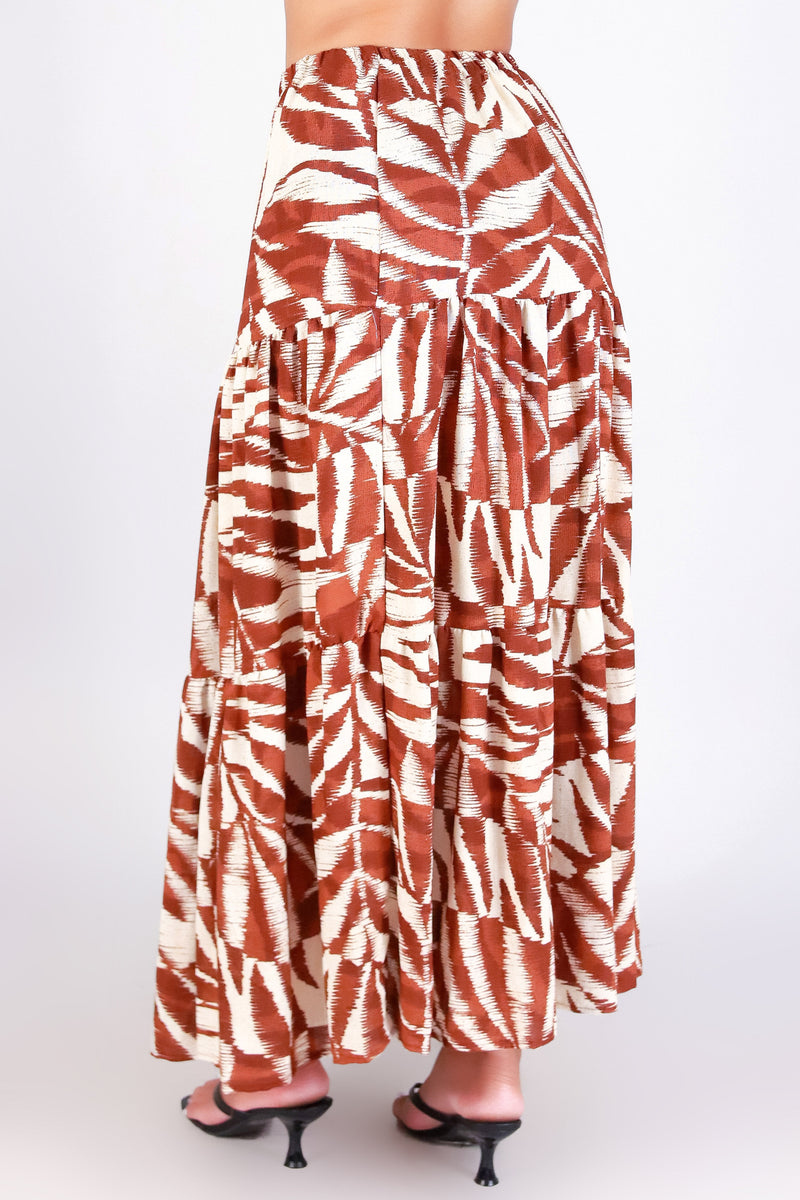WATERCOLOR MAXI SKIRT