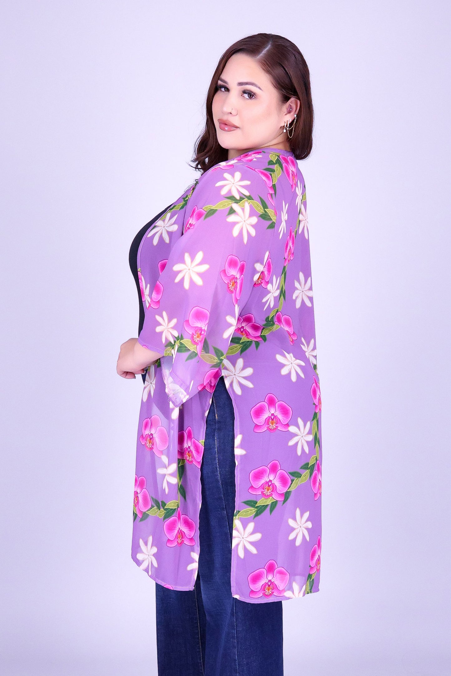 ORCHID TIARE CHIFFON CARDIGAN