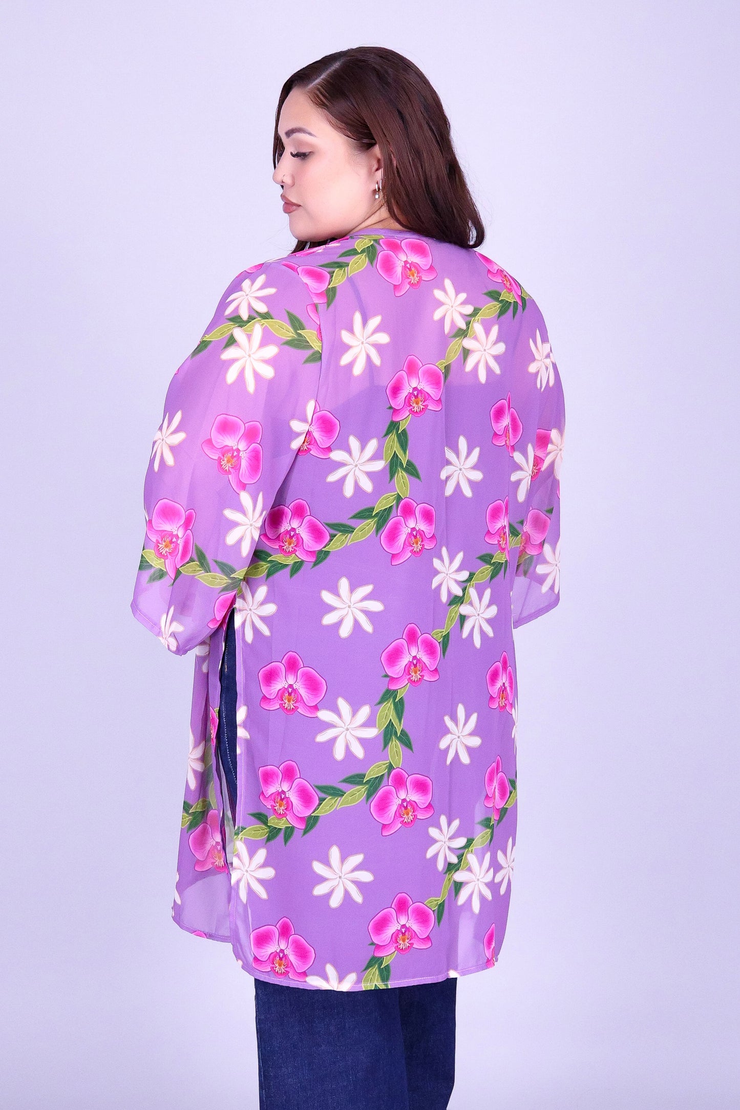 ORCHID TIARE CHIFFON CARDIGAN