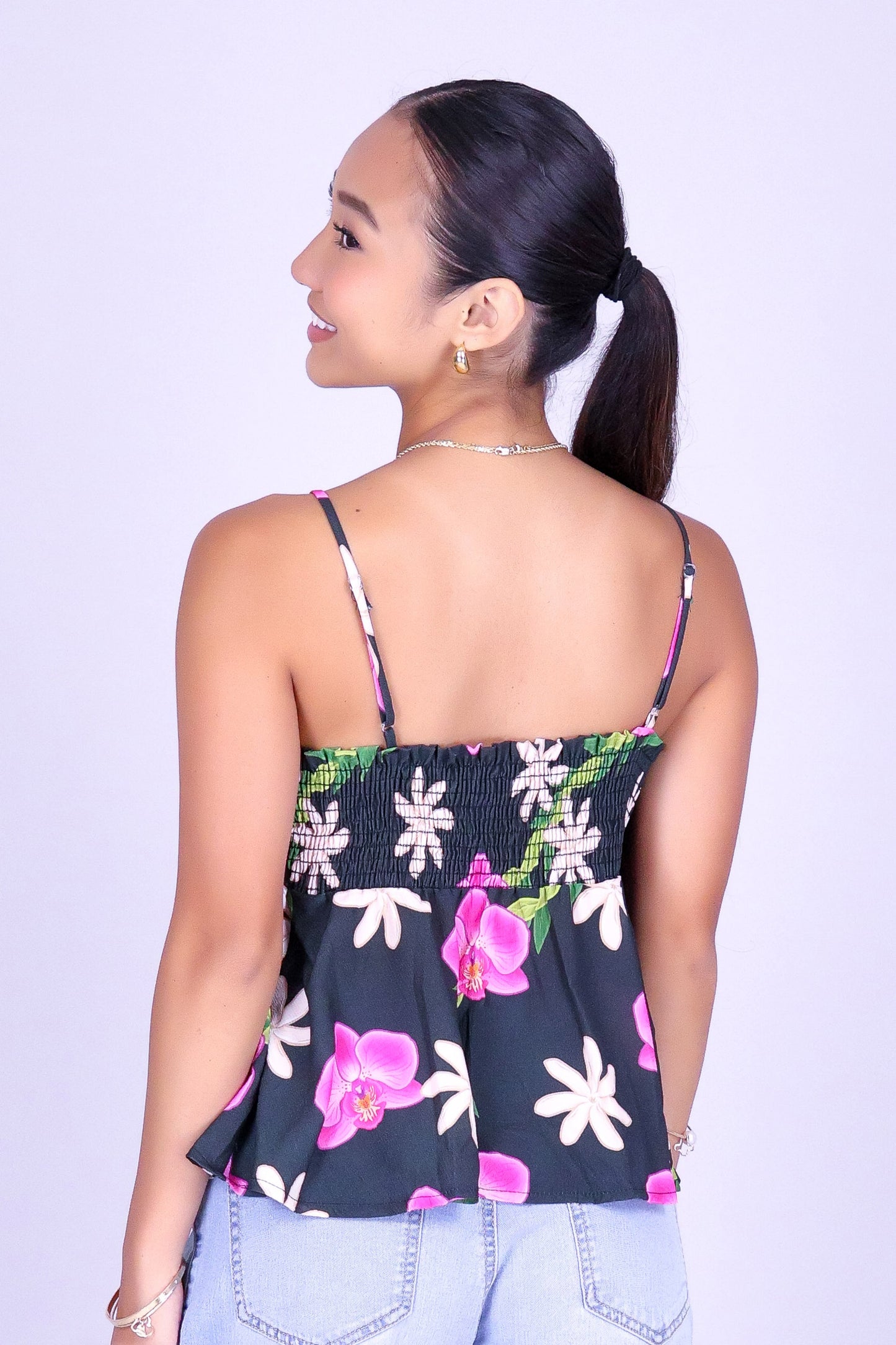 ORCHID TIARE TIE FRONT TOP