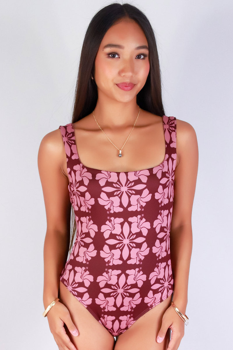 Jeans Warehouse Hawaii - Bodysuits - HIBISCUS QUILT BODYSUIT | By LUZ