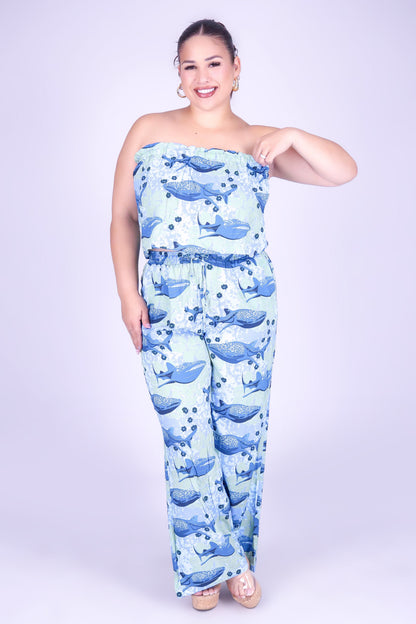 BLOOMS BY THE SEA TUBE TOP