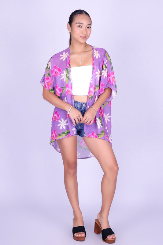 ORCHID TIARE CHIFFON CARDIGAN