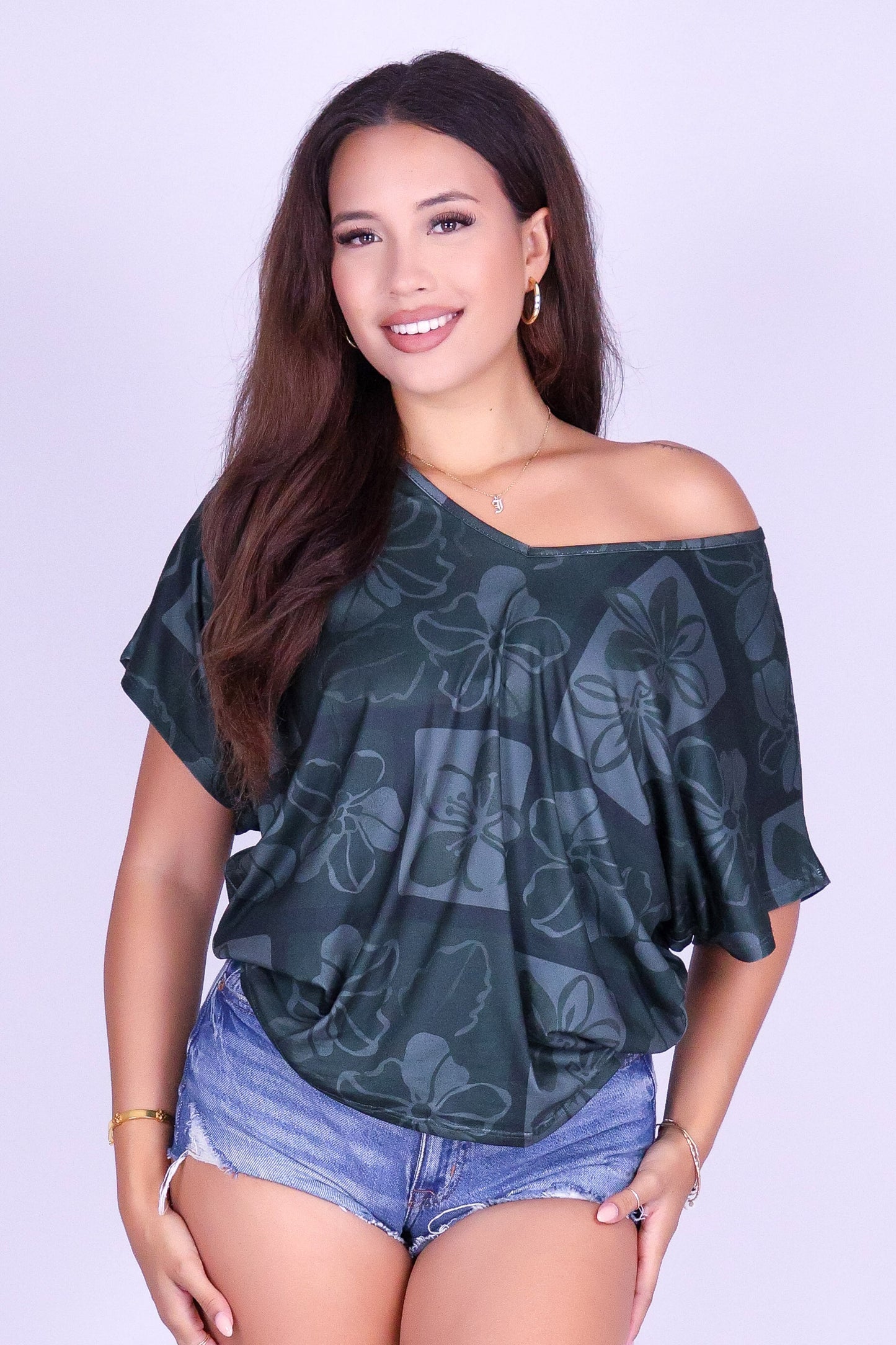 PUA STAMP DOLMAN TOP