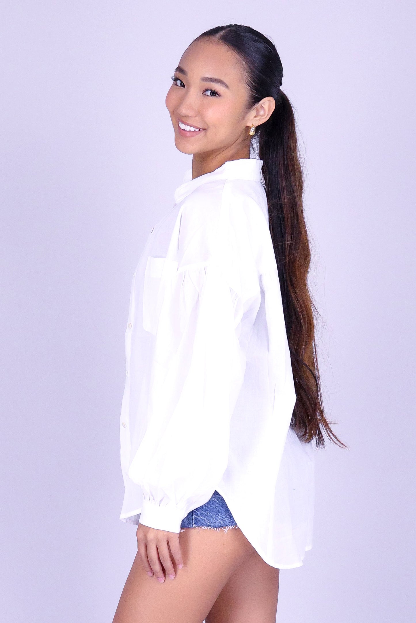 COOL ABOUT IT BUTTON DOWN TOP