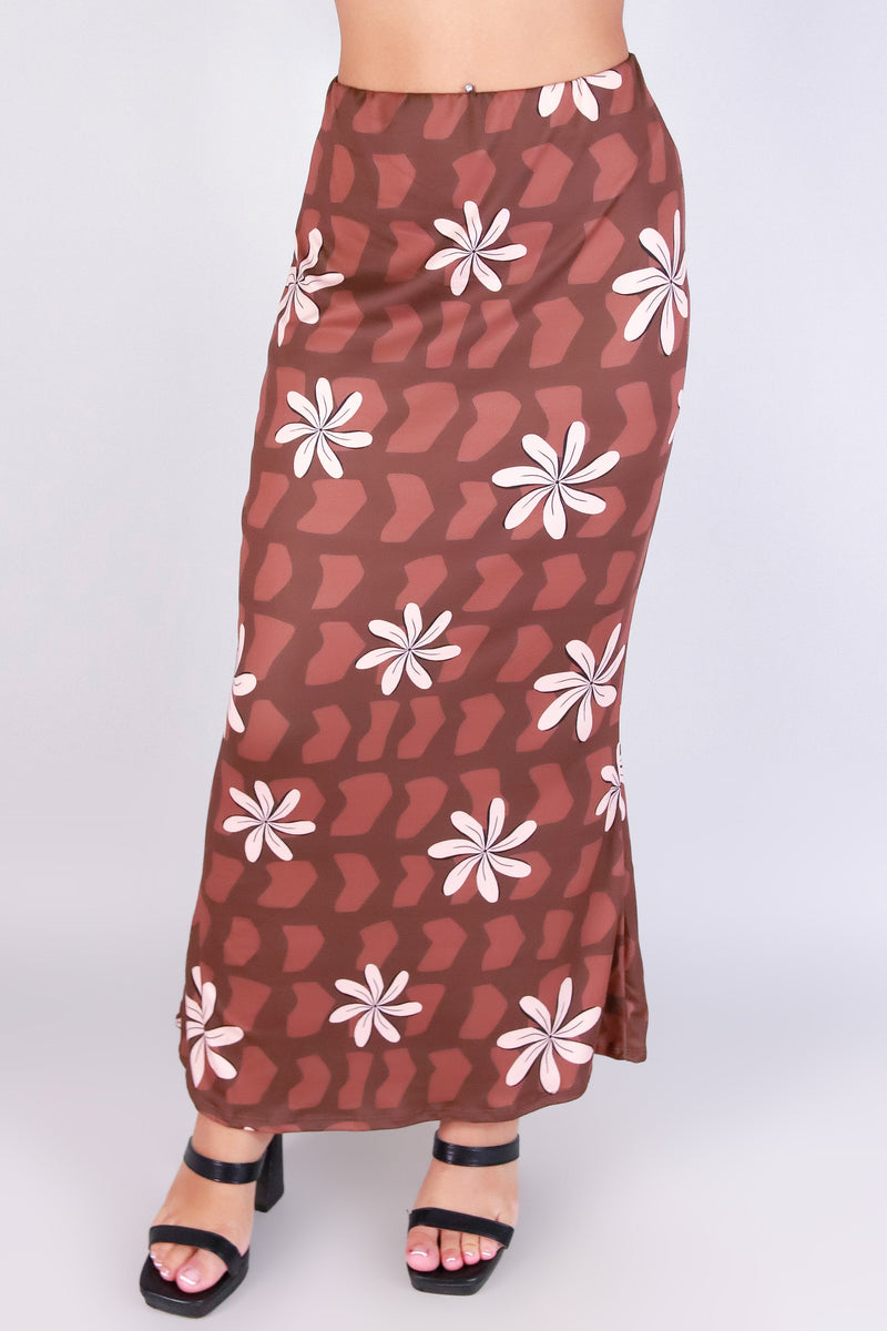 Jeans Warehouse Hawaii - KNIT LONG SKIRT - TIARE SHELL MIDI SKIRT | By LUZ