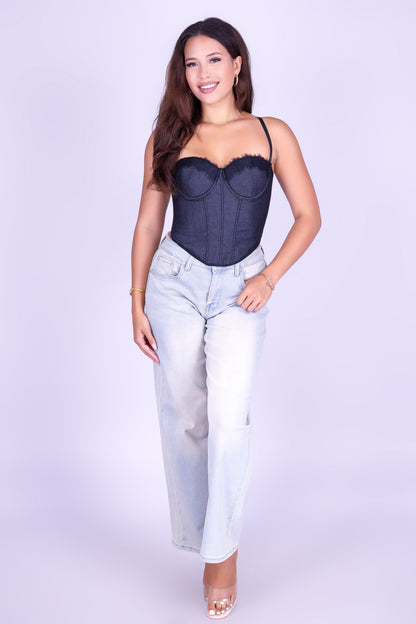 SWEETHEART DENIM CORSET