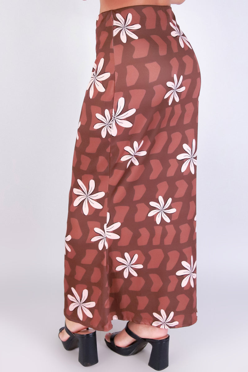 Jeans Warehouse Hawaii - KNIT LONG SKIRT - TIARE SHELL MIDI SKIRT | By LUZ