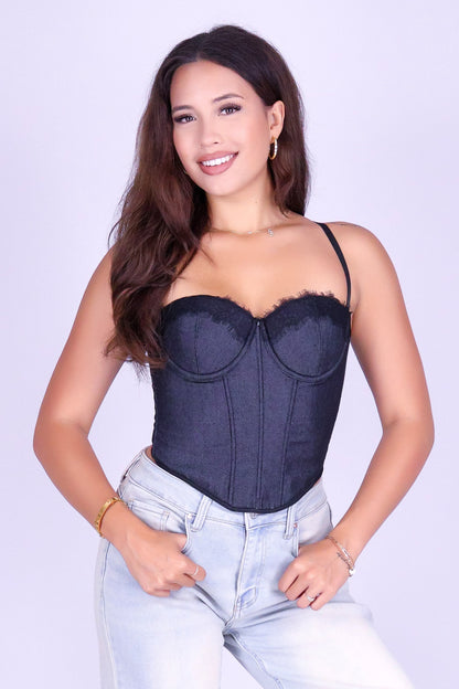 SWEETHEART DENIM CORSET