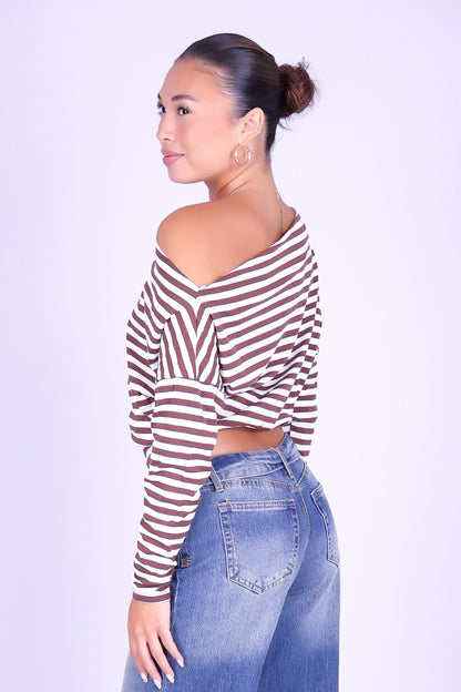 OUT OF HABIT OFF SHOULDER TOP