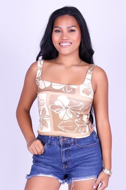 PUA STAMP SQUARE NECK TOP