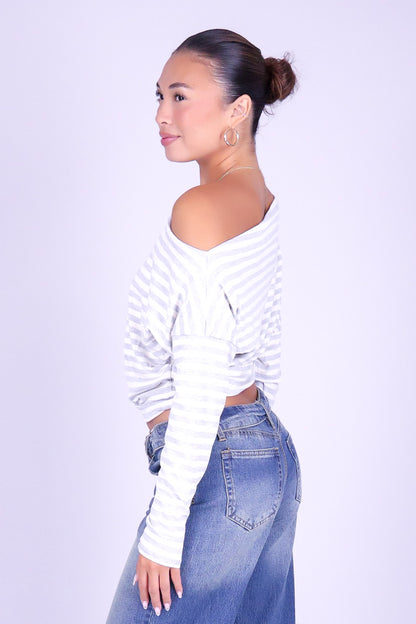 OUT OF HABIT OFF SHOULDER TOP