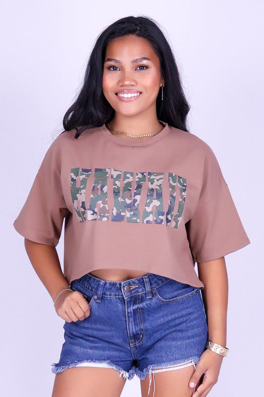 HAWAII CAMO CROP TEE