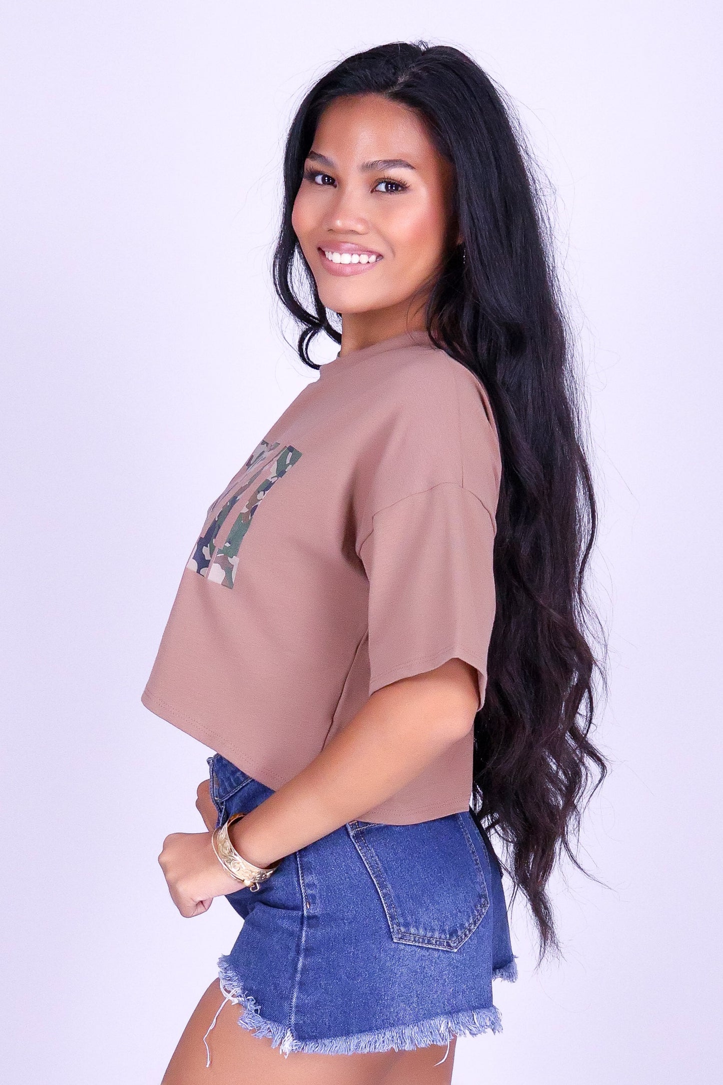 HAWAII CAMO CROP TEE