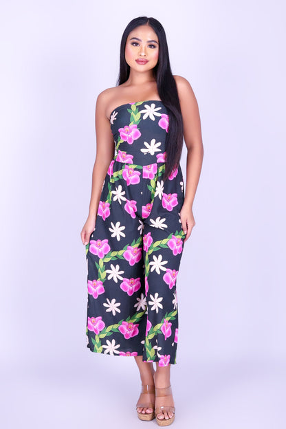 ORCHID TIARE TIE BACK JUMPSUIT