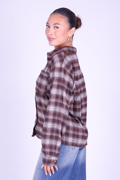 SOMETIME IN OCTOBER PLAID TOP