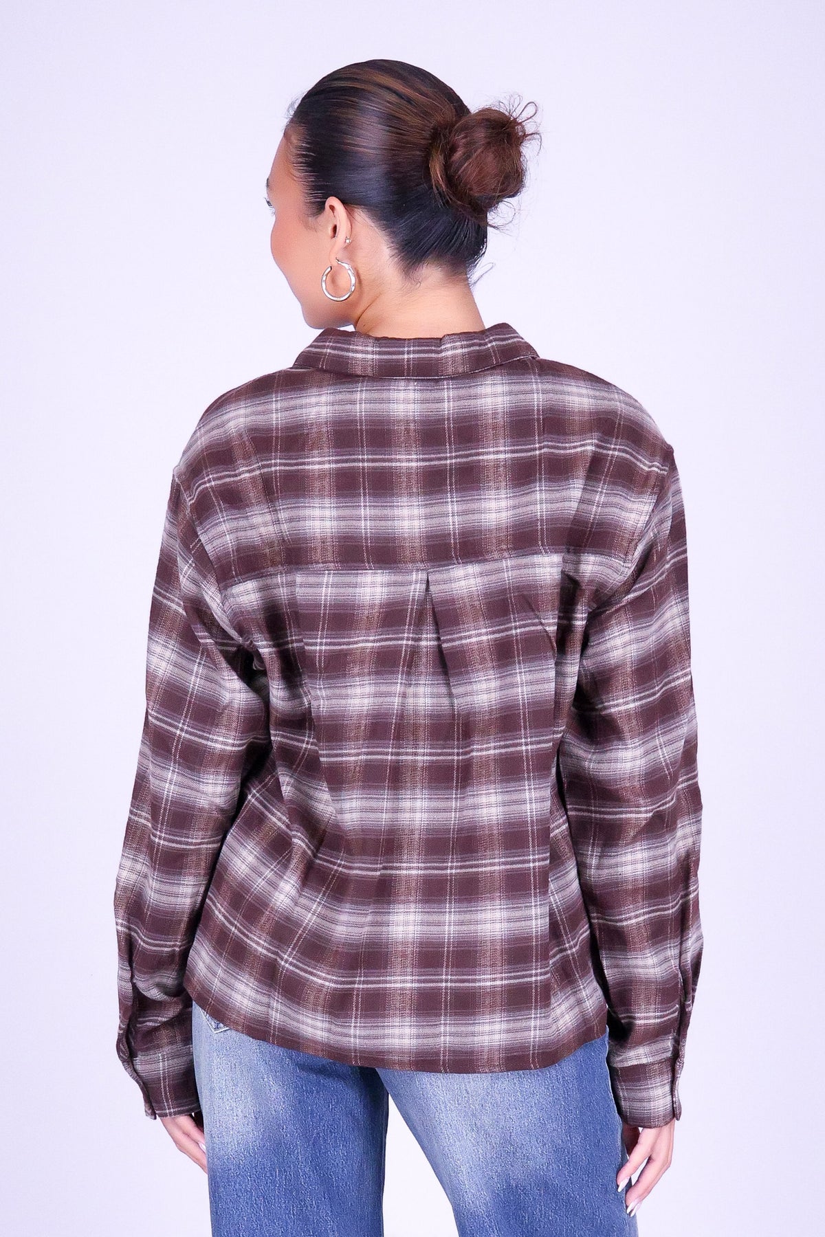SOMETIME IN OCTOBER PLAID TOP