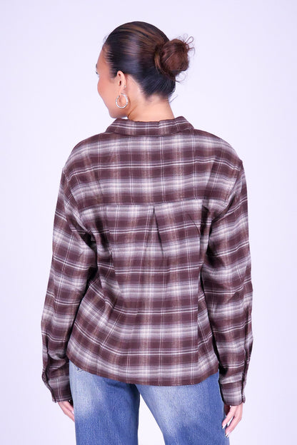 SOMETIME IN OCTOBER PLAID TOP