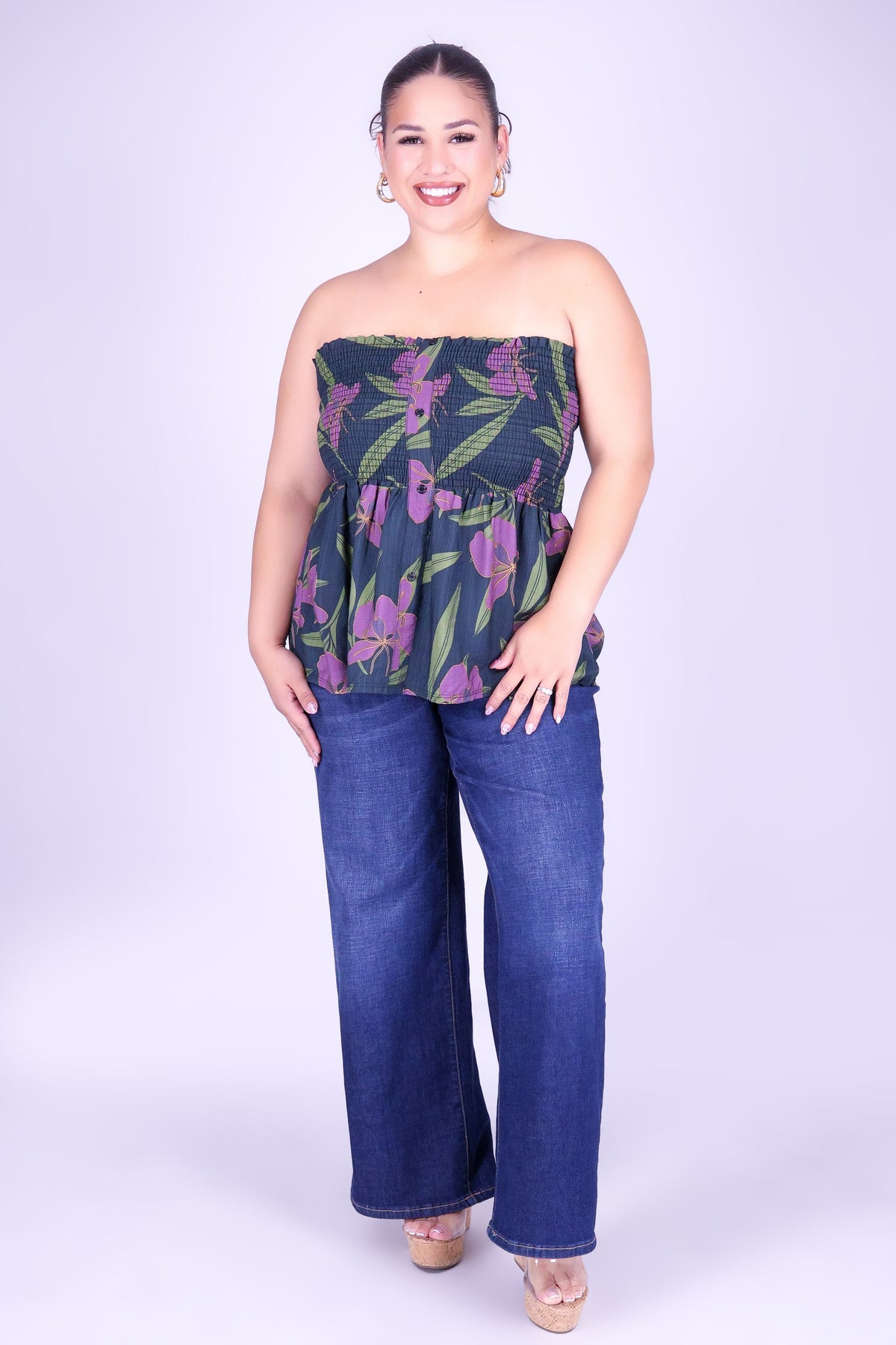 GINGER SMOCKED BABYDOLL TUBE TOP