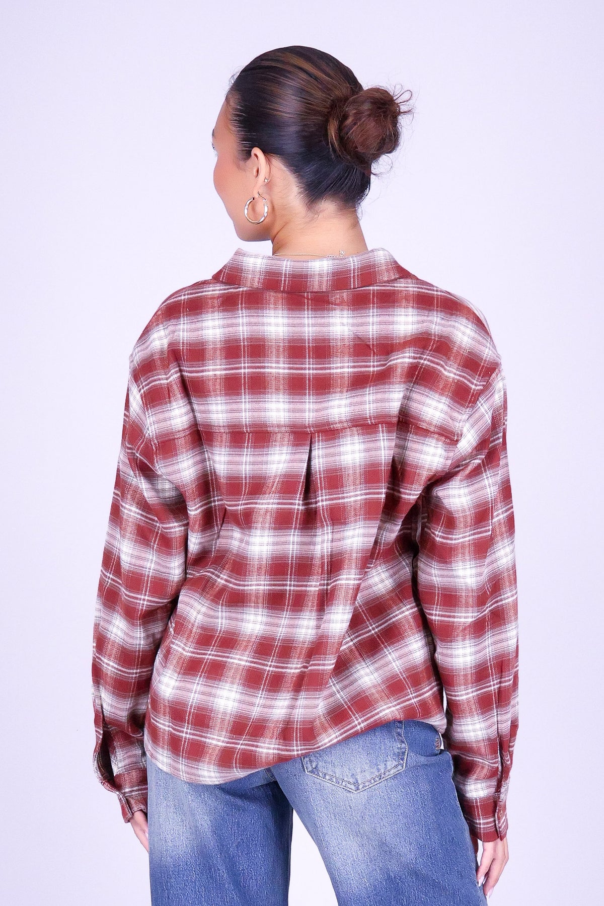 SOMETIME IN OCTOBER PLAID TOP