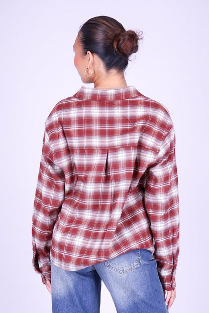 SOMETIME IN OCTOBER PLAID TOP