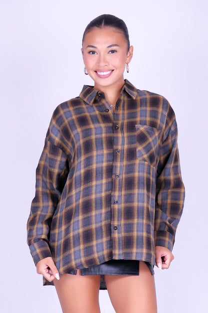 IF YOU REMEMBER PLAID TOP