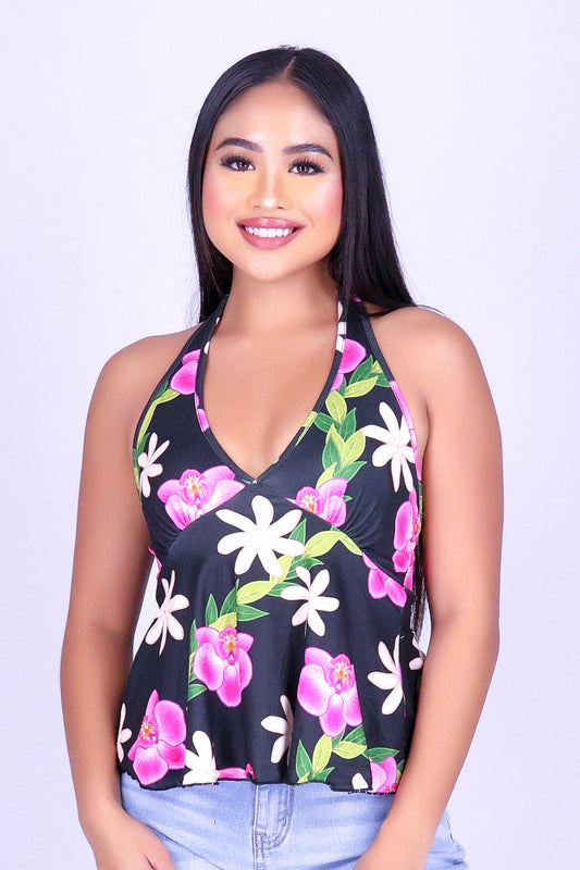 ORCHID TIARE HALTER TOP