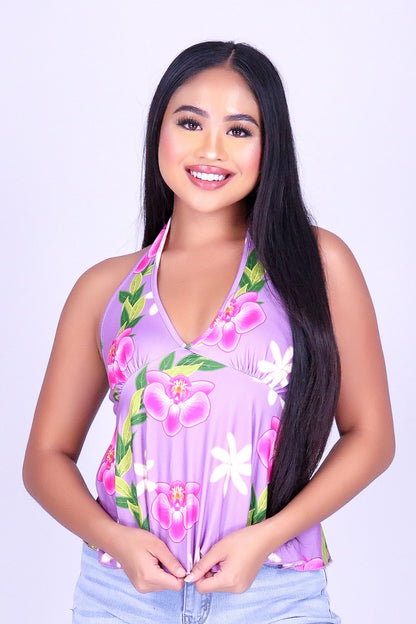 ORCHID TIARE HALTER TOP