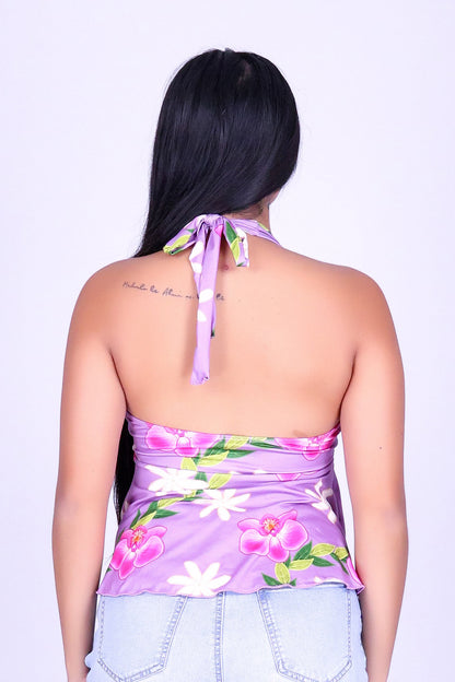 ORCHID TIARE HALTER TOP