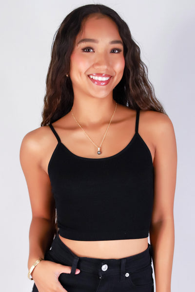 Jeans Warehouse Hawaii - TANK/TUBE SOLID BASIC - ANGEL CROP TOP | By SHINE IMPORTS /BOZZOLO
