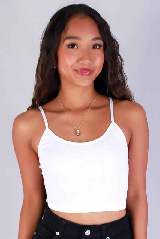 Jeans Warehouse Hawaii - TANK/TUBE SOLID BASIC - ANGEL CROP TOP | By SHINE IMPORTS /BOZZOLO