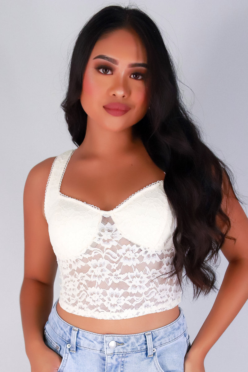 Jeans Warehouse Hawaii - SL CASUAL SOLID - HYPNOTIZE LACE TOP | By CRESCITA APPAREL/SHINE I