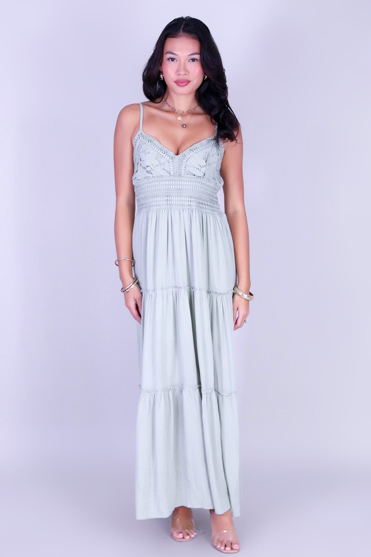 PETAL LACE MAXI DRESS