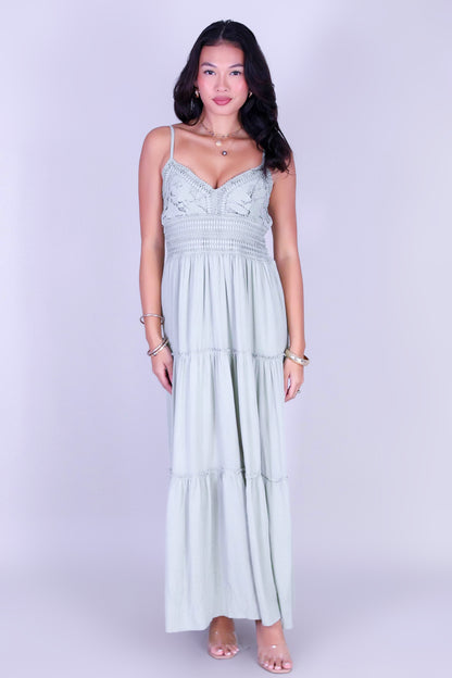 PETAL LACE MAXI DRESS