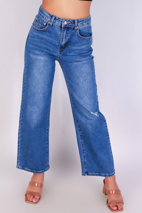 EVERBLUE DENIM CAPRIS