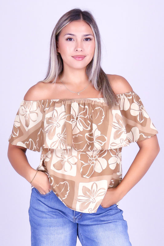 PUA STAMP OFF SHOULDER TOP