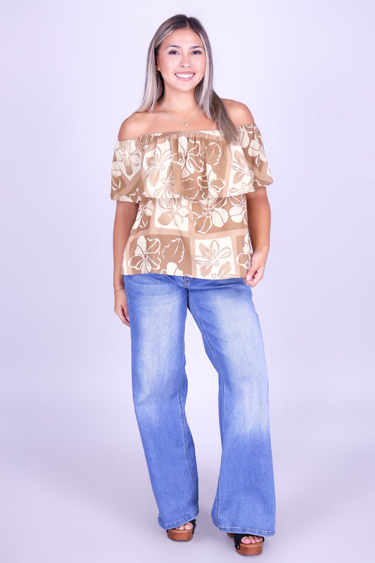 PUA STAMP OFF SHOULDER TOP