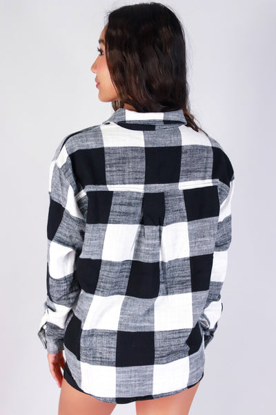 Jeans Warehouse Hawaii - L/S PRINT WOVEN CASUAL TOPS - FALL FOR PLAID TOP | By STYLE MELODY