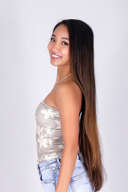 JASMINE GARDENIA CROP TUBE TOP