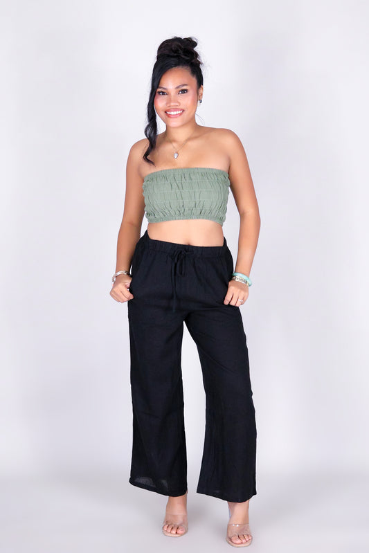 SUGAR SMOCK CROP TUBE TOP