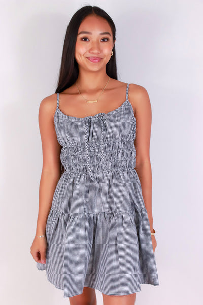 Jeans Warehouse Hawaii - S/L SHORT PRINT DRESSES - SUNDAY CHECK-IN DRESS | By FASHION CARGO