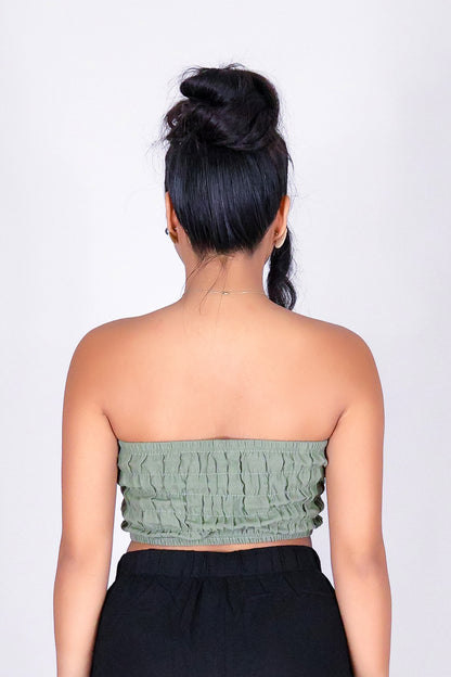 SUGAR SMOCK CROP TUBE TOP