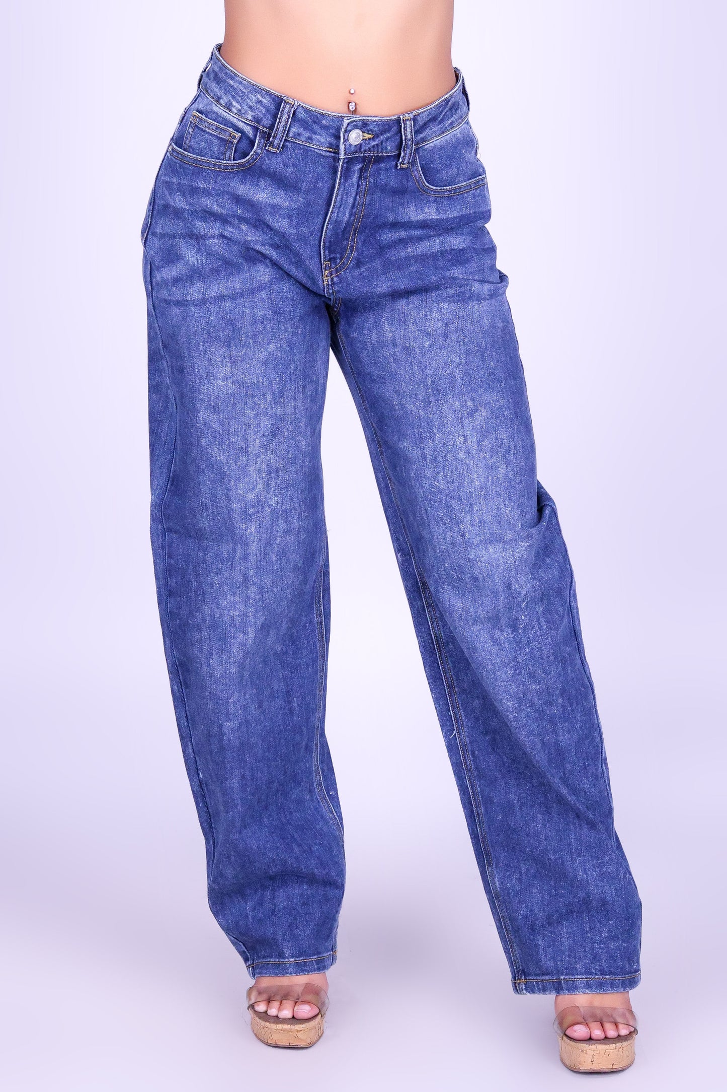 FREE TO BE BAGGY BARREL JEANS