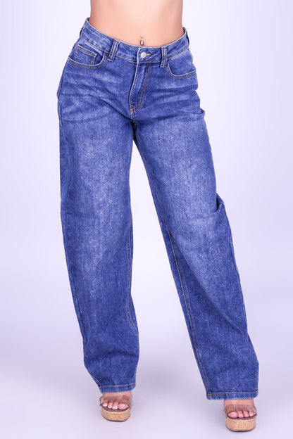 FREE TO BE BAGGY BARREL JEANS