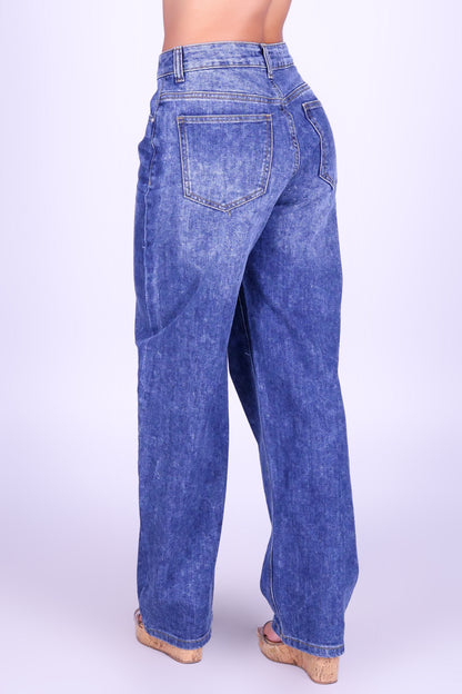 FREE TO BE BAGGY BARREL JEANS