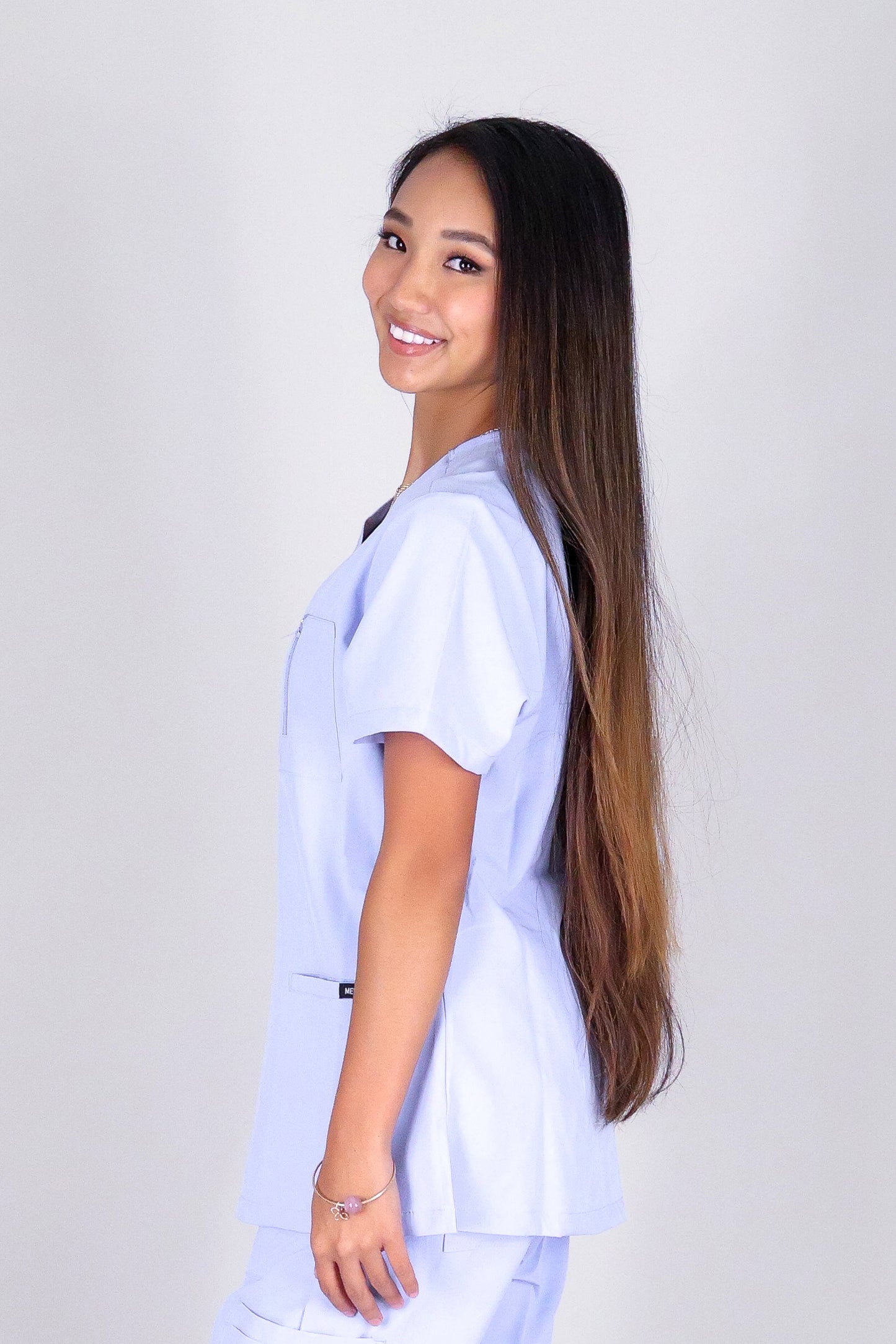 BE PATIENT WITH ME SCRUB TOP